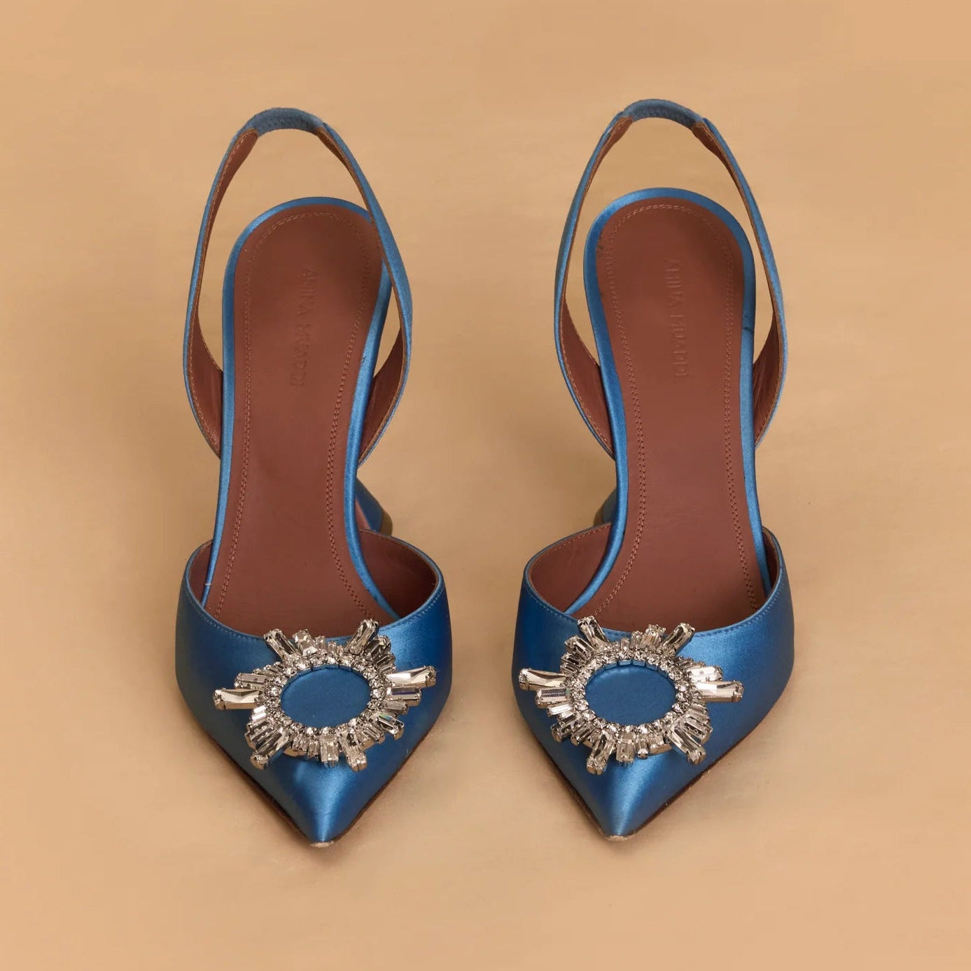 Amina Muaddi Begum Sling blue Pumps, something blue, blue heels, Amina Muaddi heels