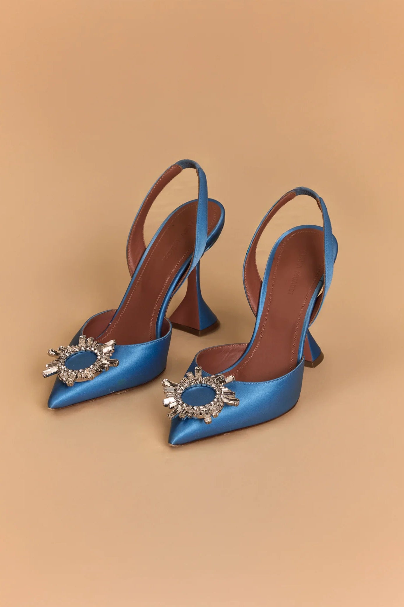 Amina Muaddi Begum Sling blue Pumps, something blue, blue heels, Amina Muaddi heels