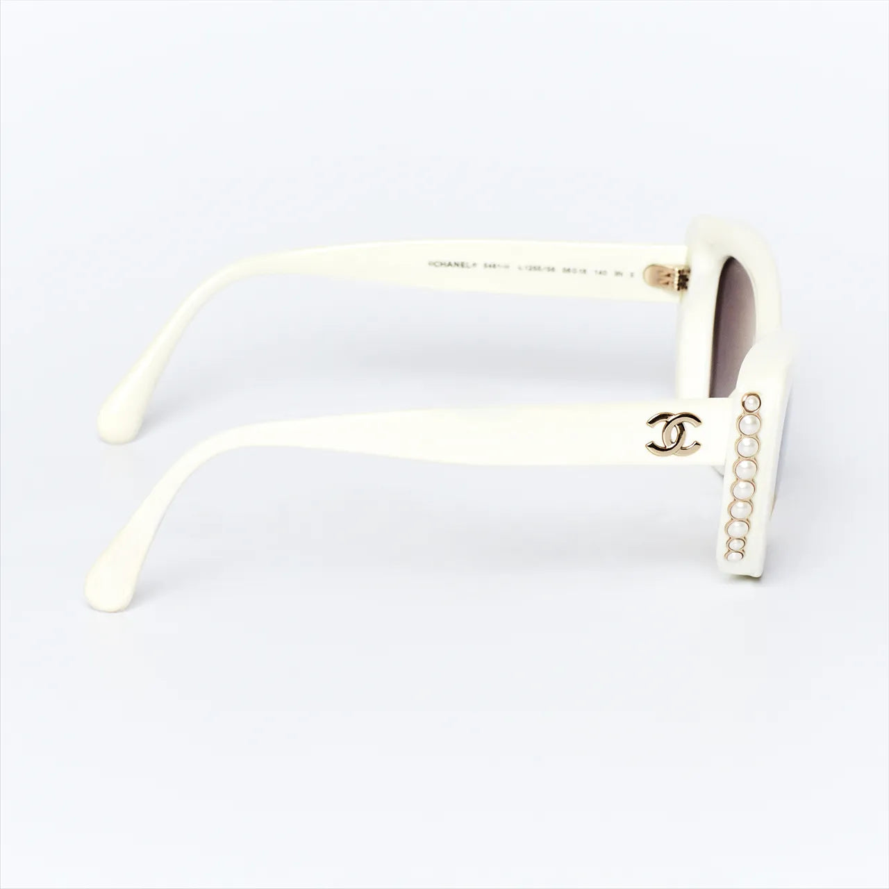 Chanel White Cat Eye Pearl Sunglasses Hen Honeymoon Wedding Bride