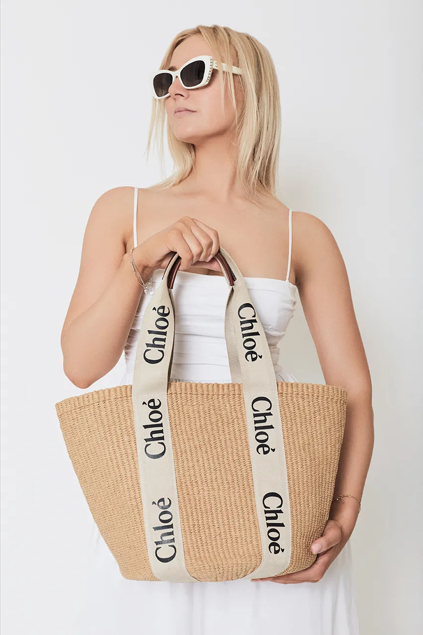 Chloe Raffia Large Tote Beach Bag Hen Honeymoon Bride