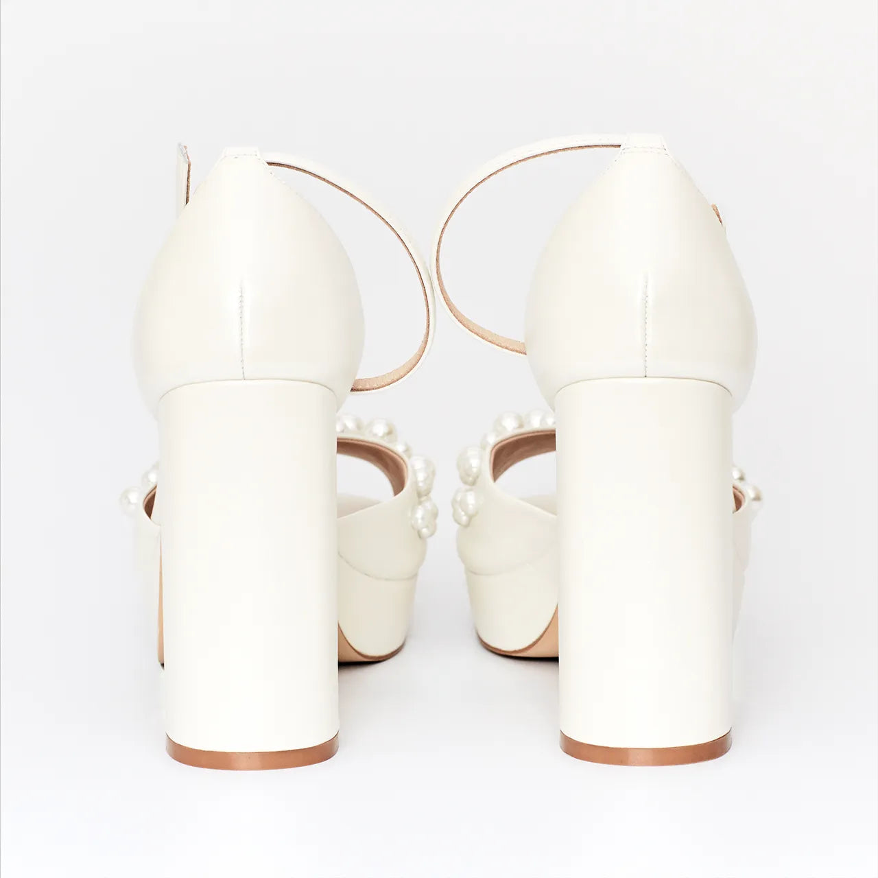 Charlotte Mills Cream Londi Pearl Platform Heels Engagement Hen Wedding Bride