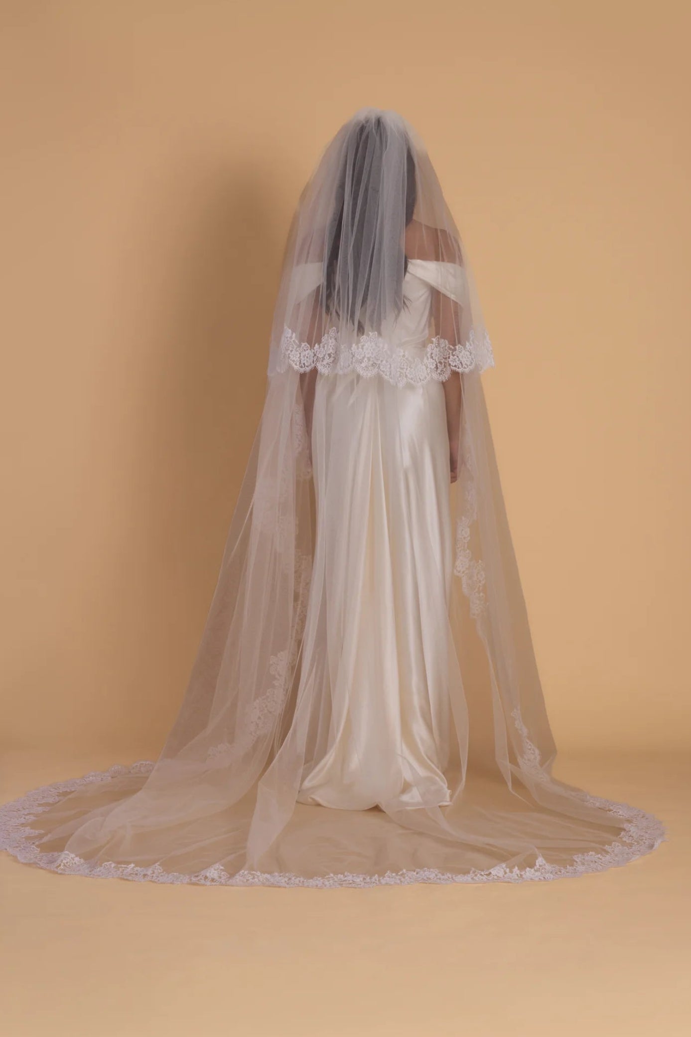 Pronovias V-2217 Lace Veil - Two Tier