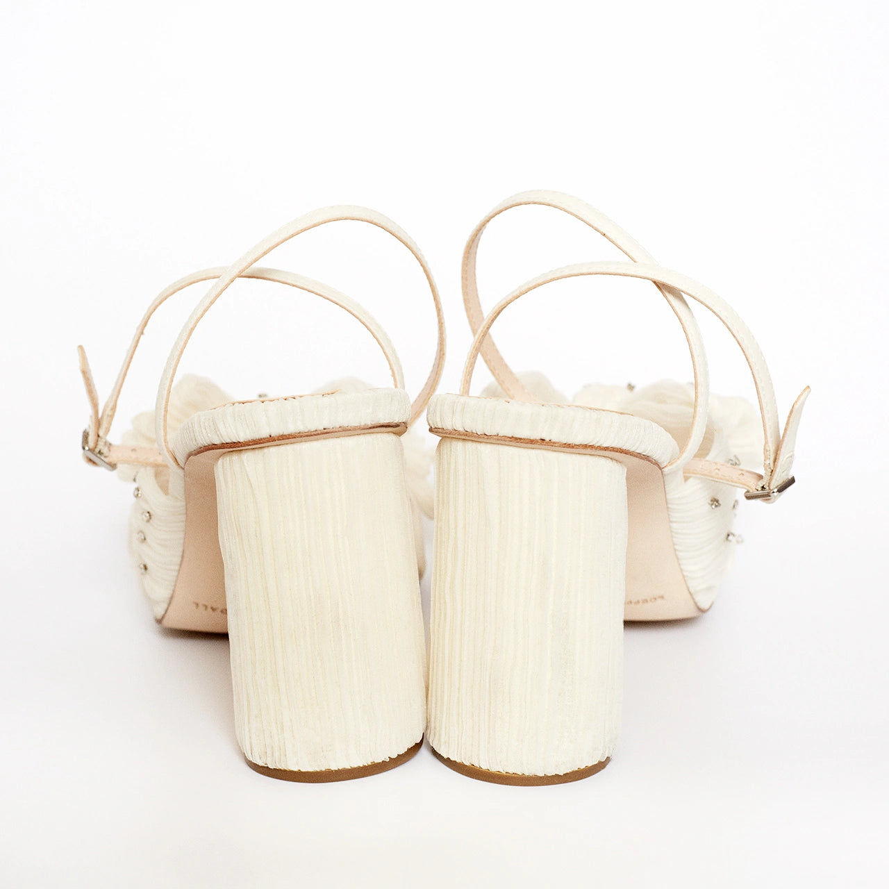 Loeffler Randall Camellia Rhinestone Ivory Heels Wedding Bridal Hen Engagement