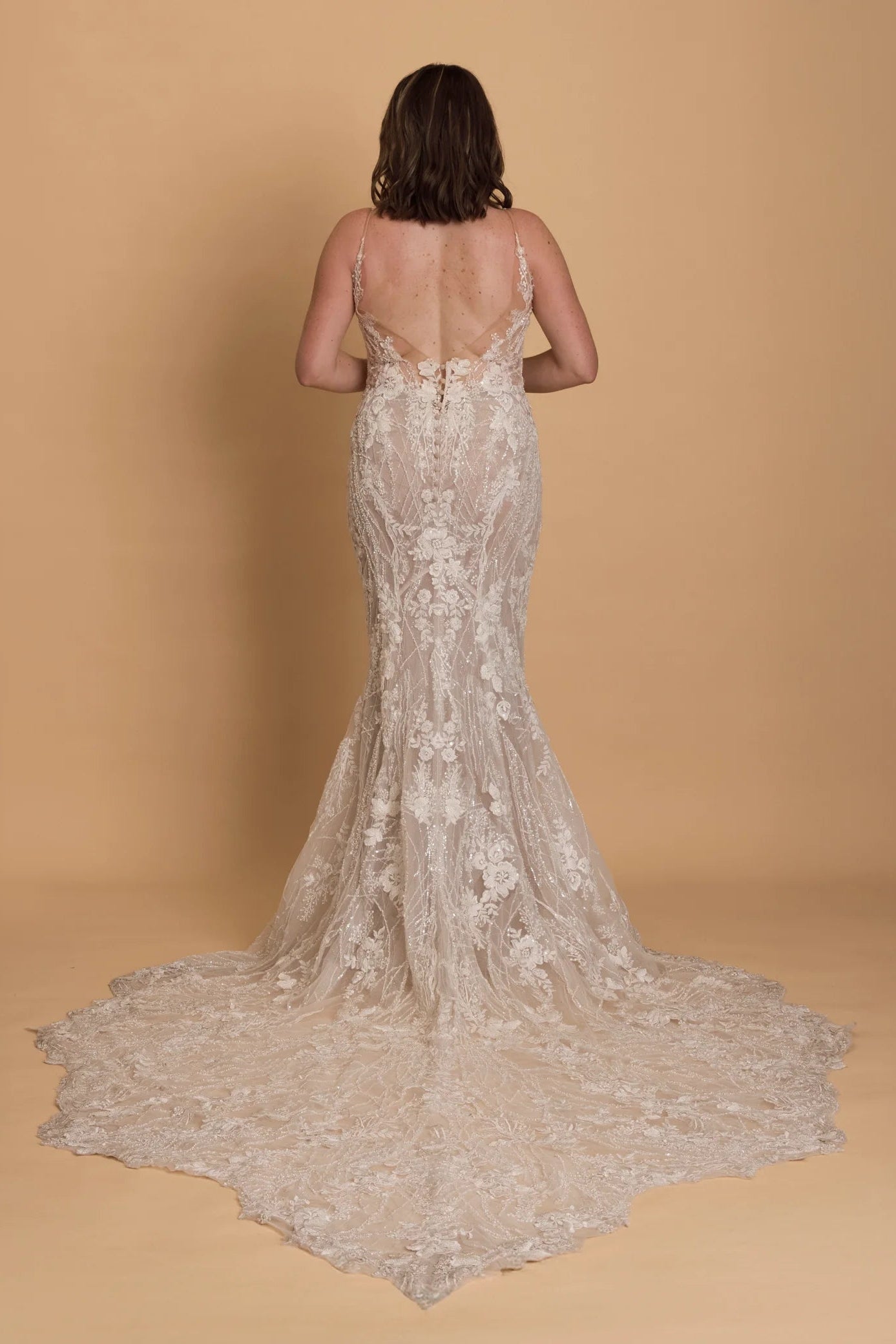 Pen Liv Angelina Lace beaded wedding gown bridal