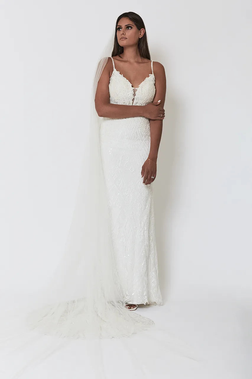 Rosa Clara Lace Wedding Gown White Beaded Bride