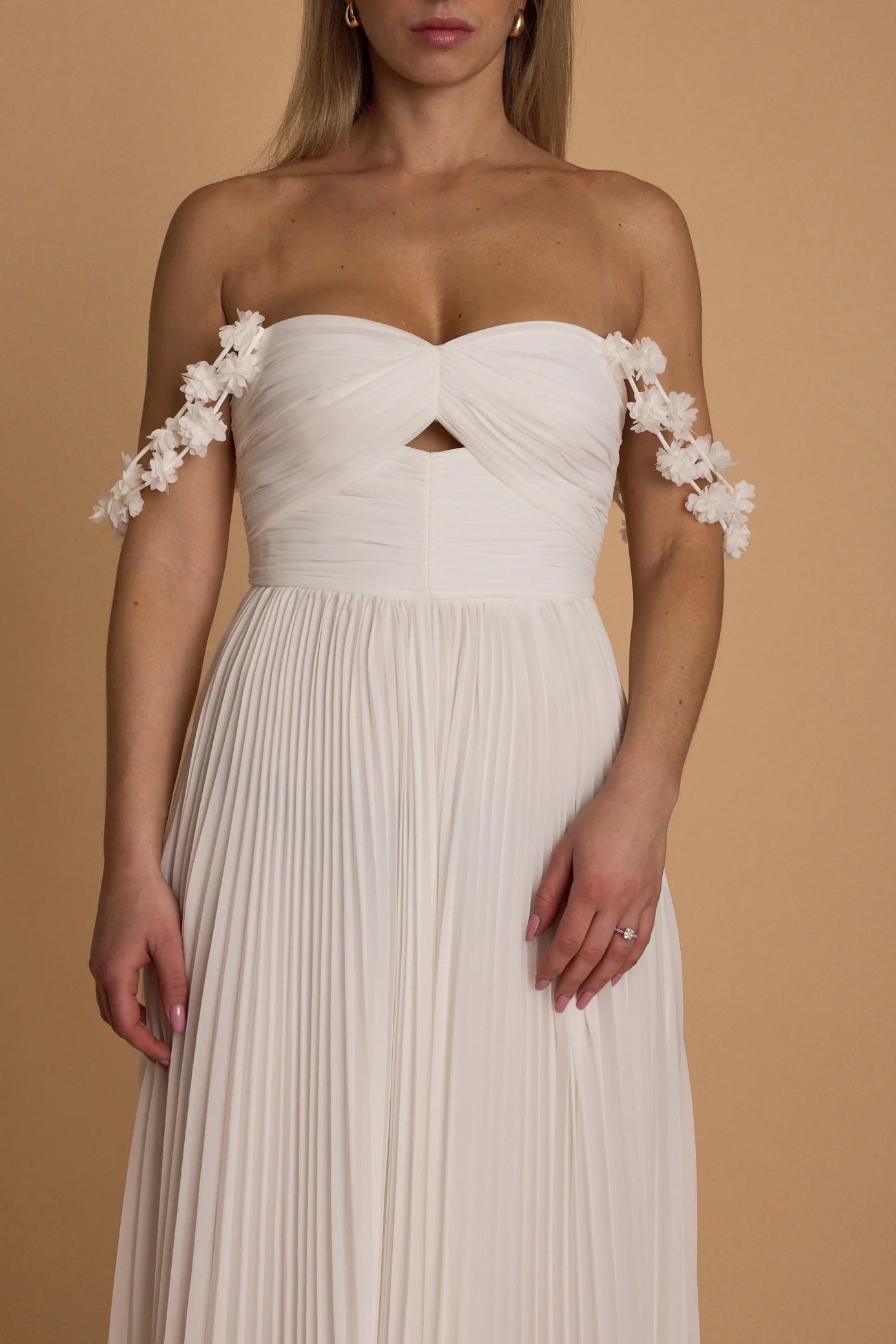 Self_portrait_chiffon_white_pleated_maxi_dress_floral_straps_honeymoon_bridal