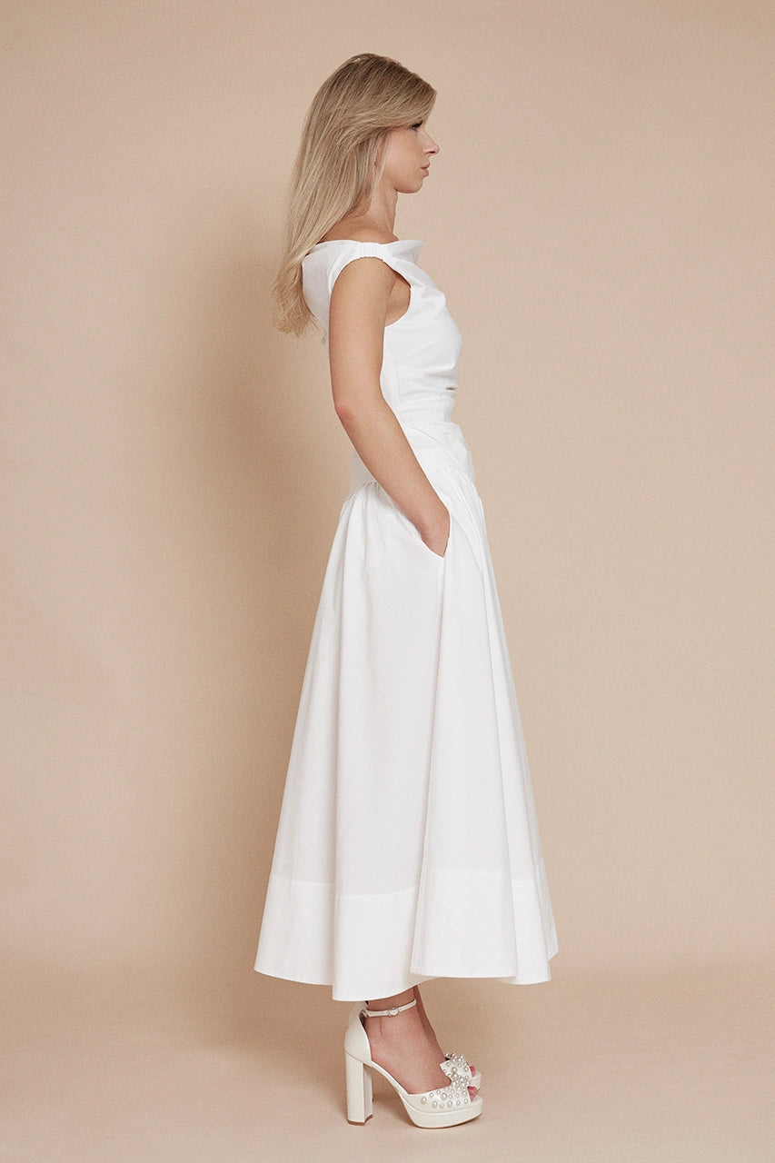 Simkhai Cersei white midi dress Wedding Bridal Hen Engagement Honeymoon