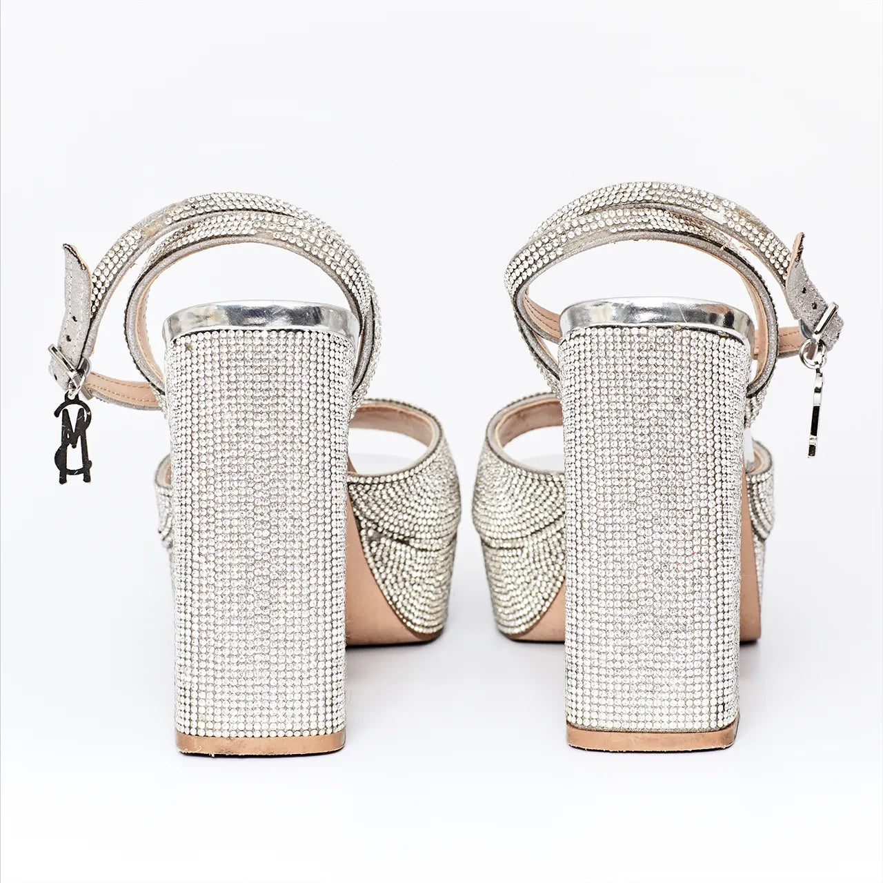 Steve Madden Silver Rhinestone Platform Heels Engagement Hen Wedding Bride