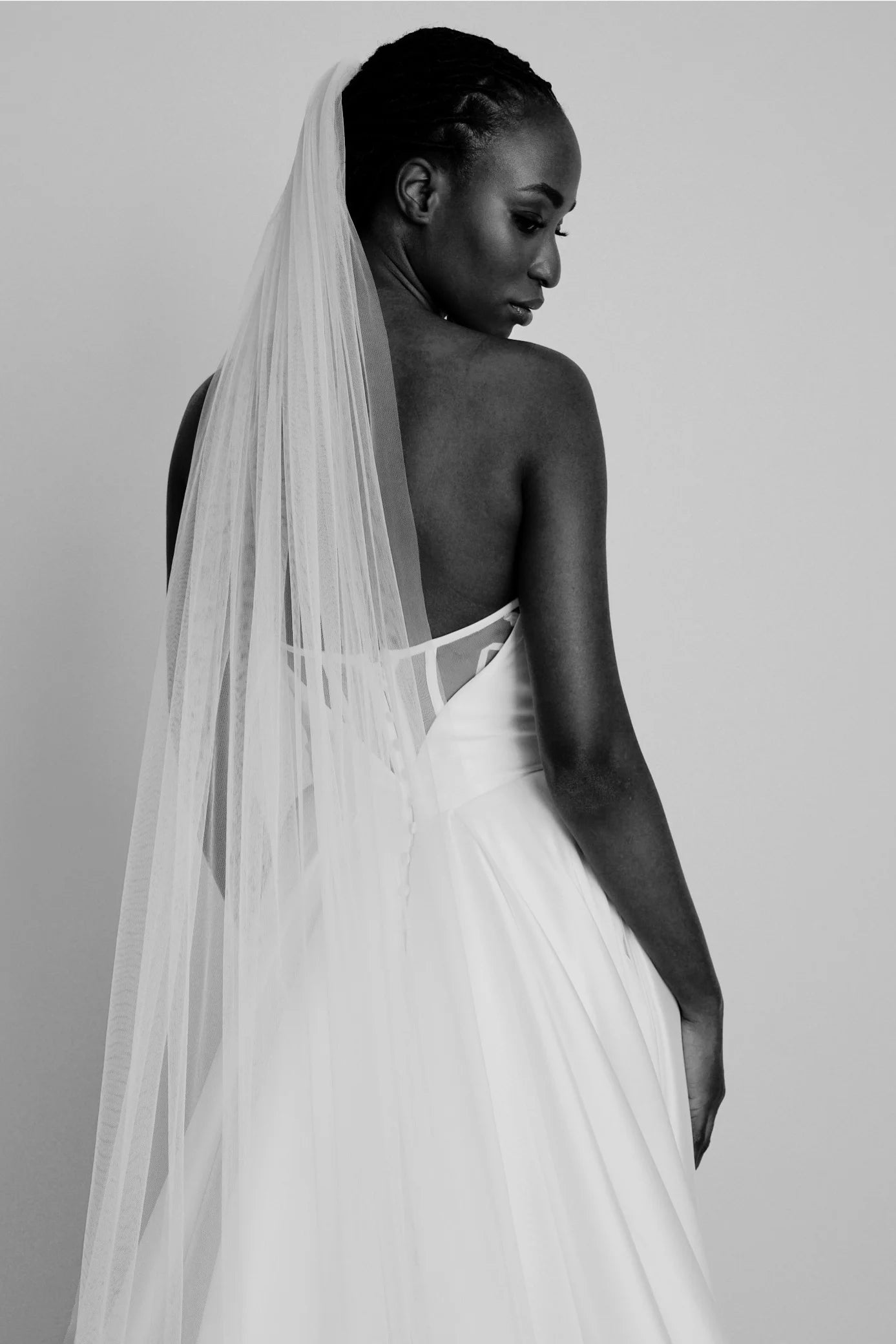 White Plain Veil - Single Tier