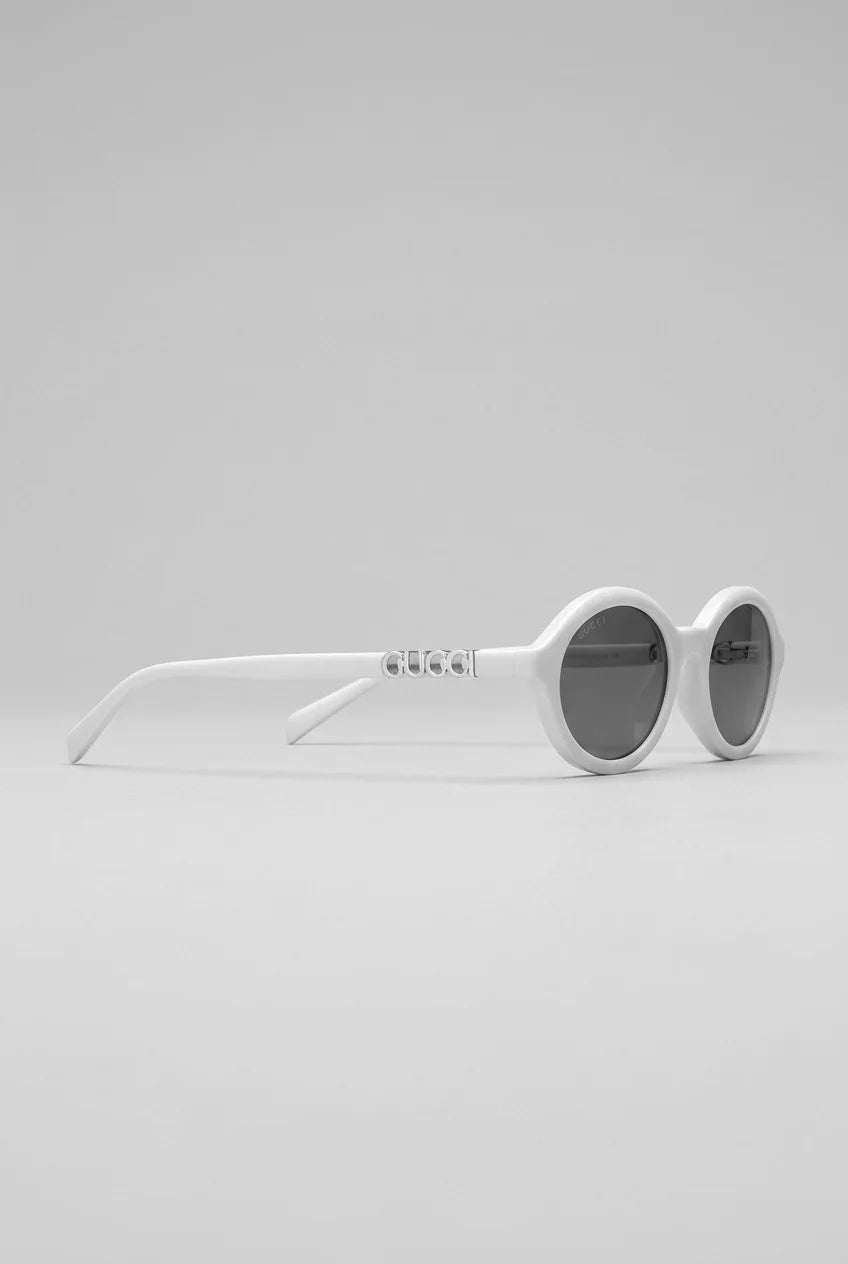 gucci white ivory rounded sunglasses