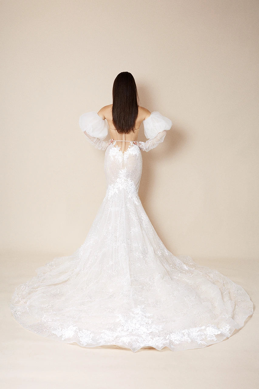 Berta Privee Style 22 103 with sleeves white lace wedding gown bridal
