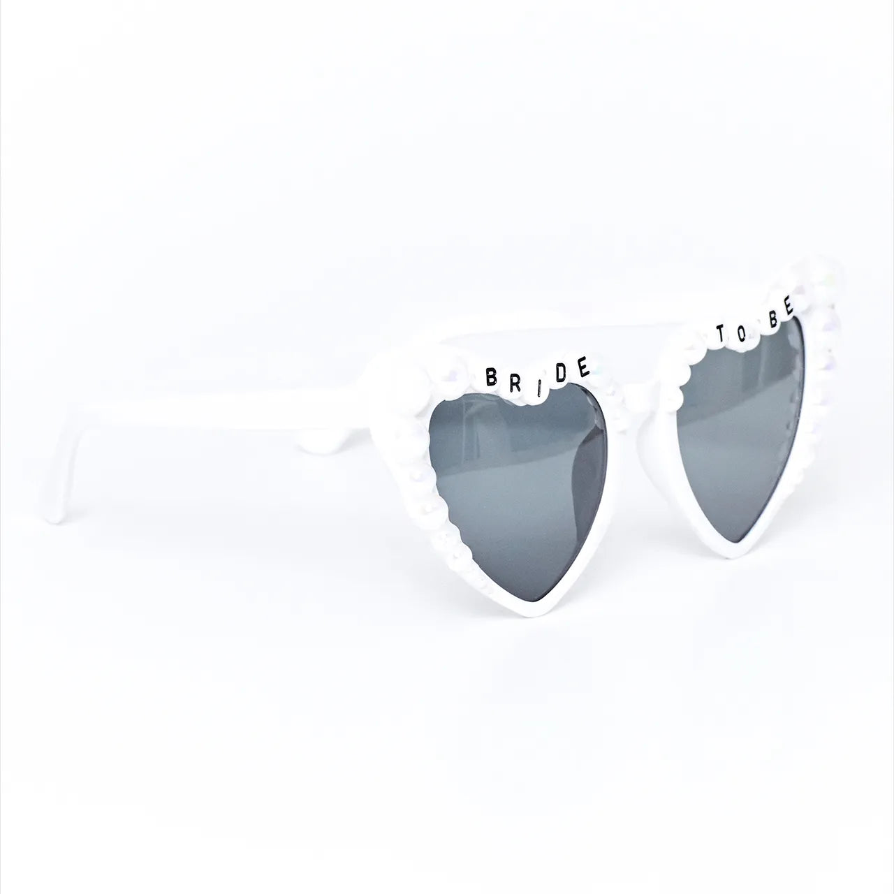 Bride to Be White Heart Shaped Sunglasses Hen Wedding Bride