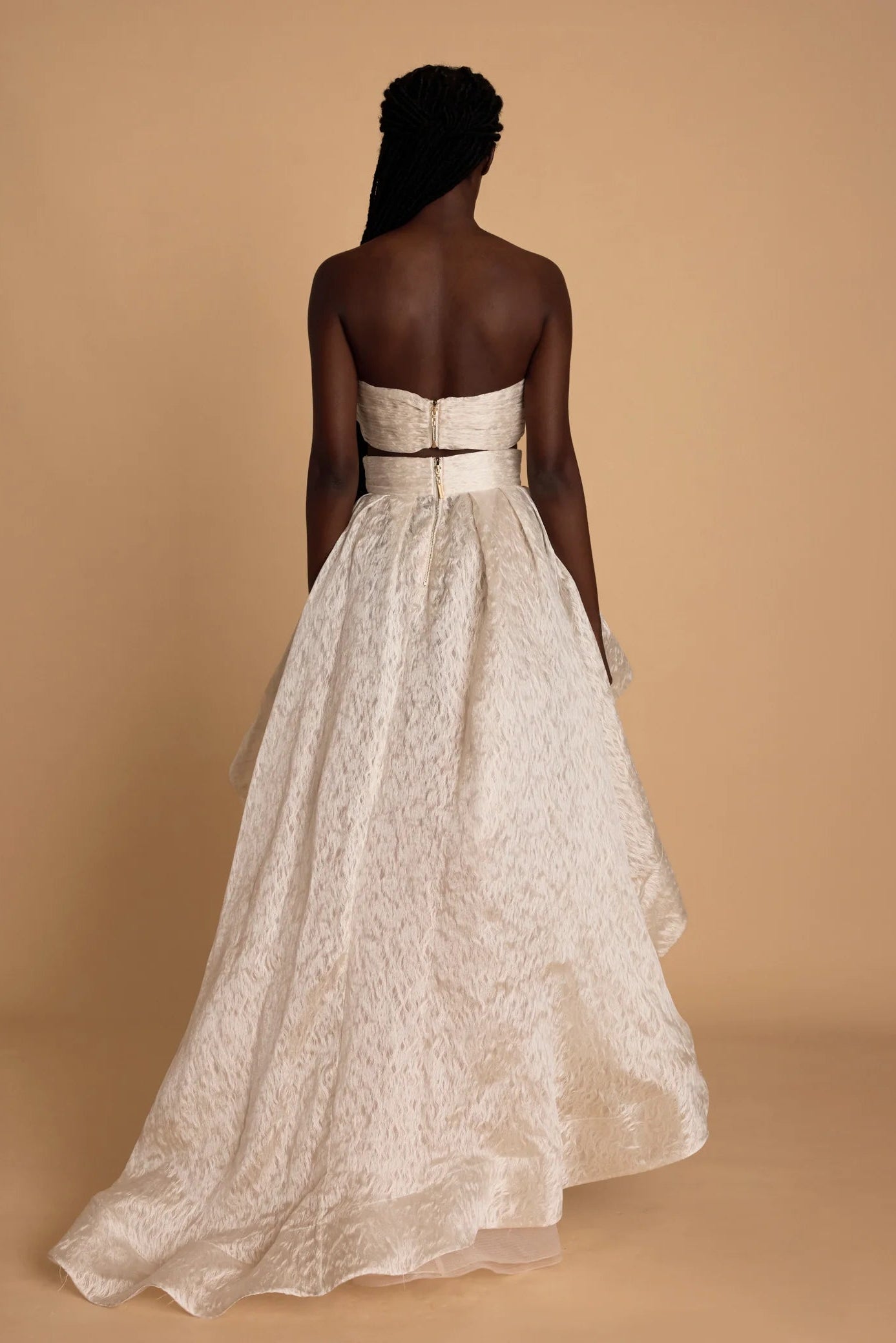 Bronx & Banco Tiara two Piece, Top & Skirt, strapless top, asymmetric skirt ivory hen party