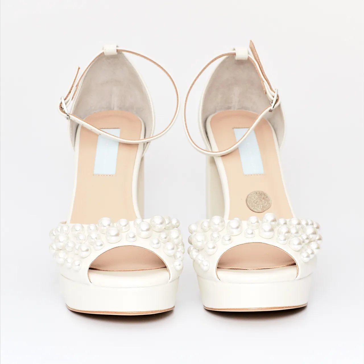 Charlotte Mills Cream Londi Pearl Platform Heels Engagement Hen Wedding Bride