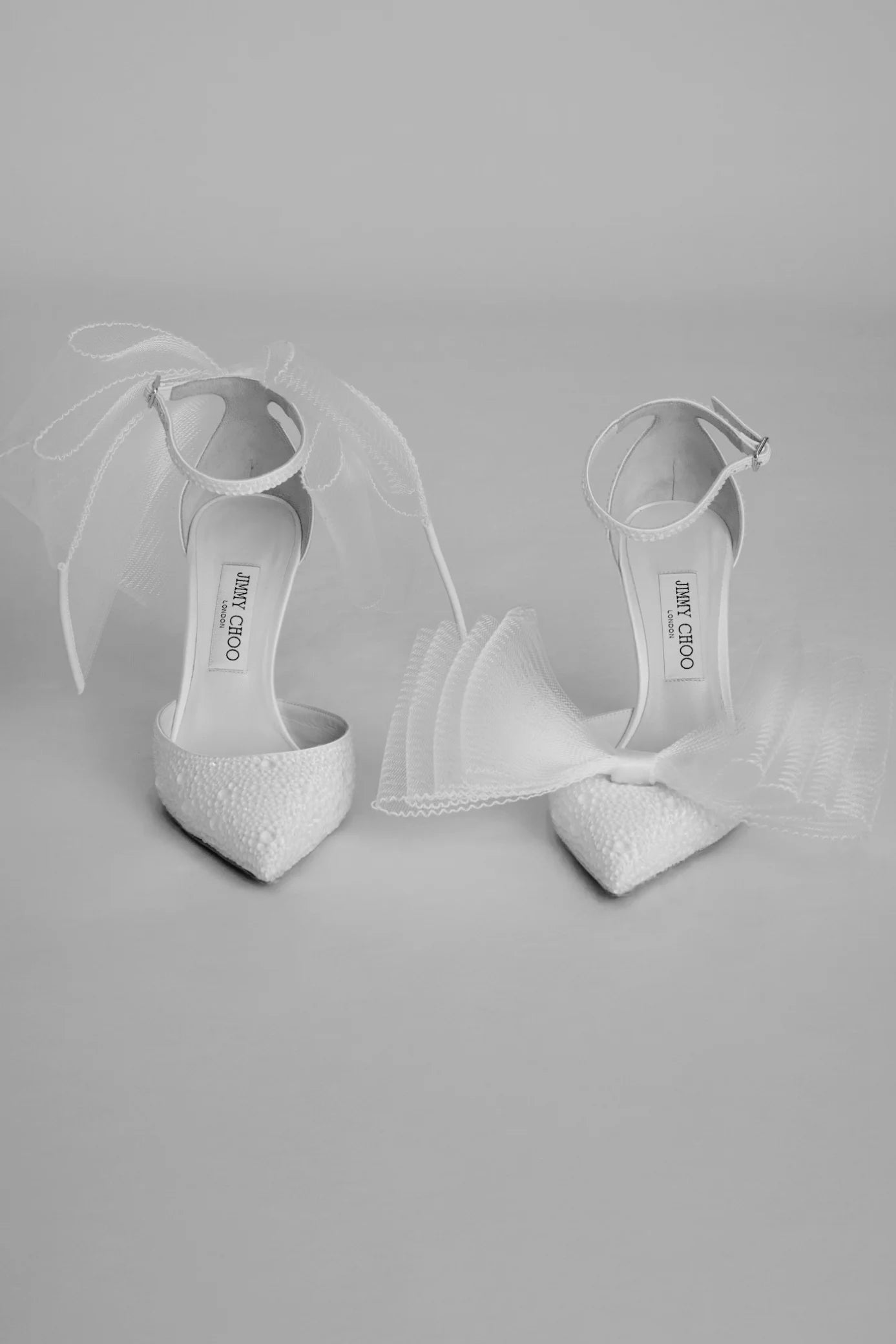 Jimmy Choo Crystal Averly 100 Asymmetric Bow Heels