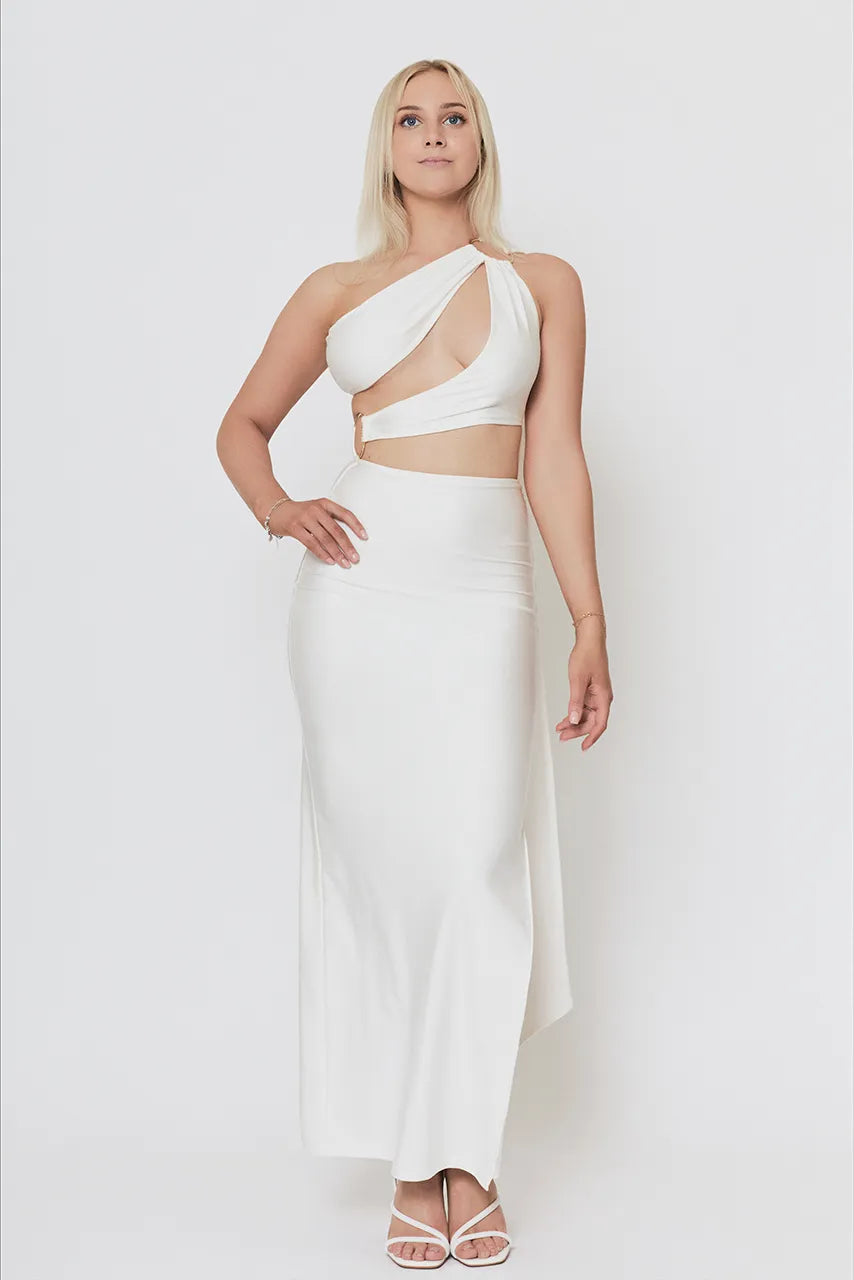 Khanums Kalentina Dress White Cut out Hen Engagement Wedding Bride