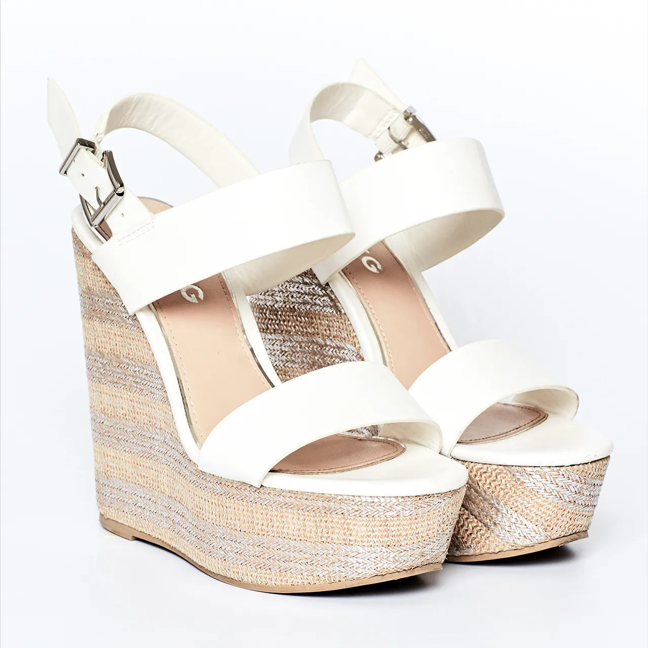 Kurt Geiger White Wedges Hen Honeymoon Wedding Bride