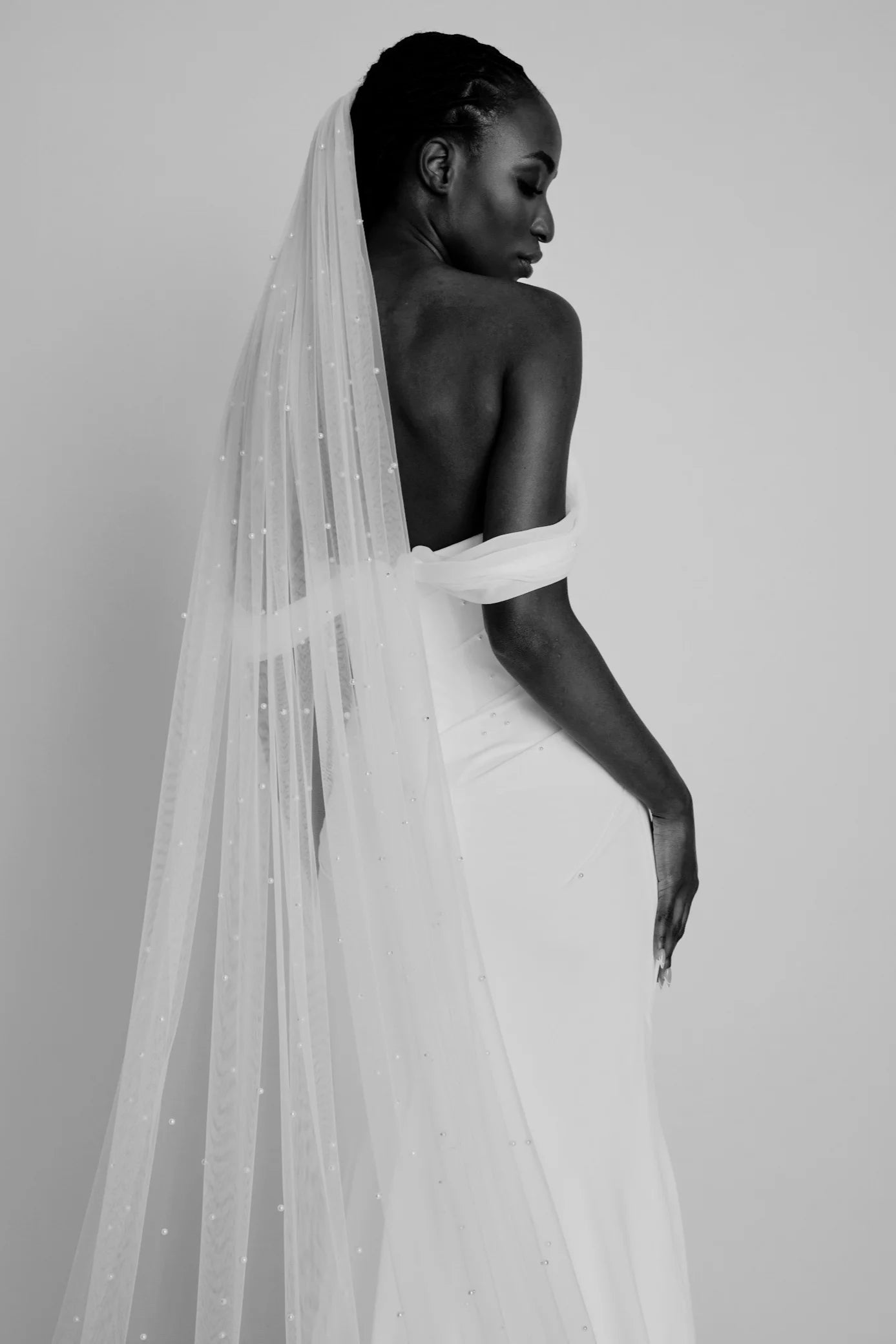 White Pearl Veil - Single Tier