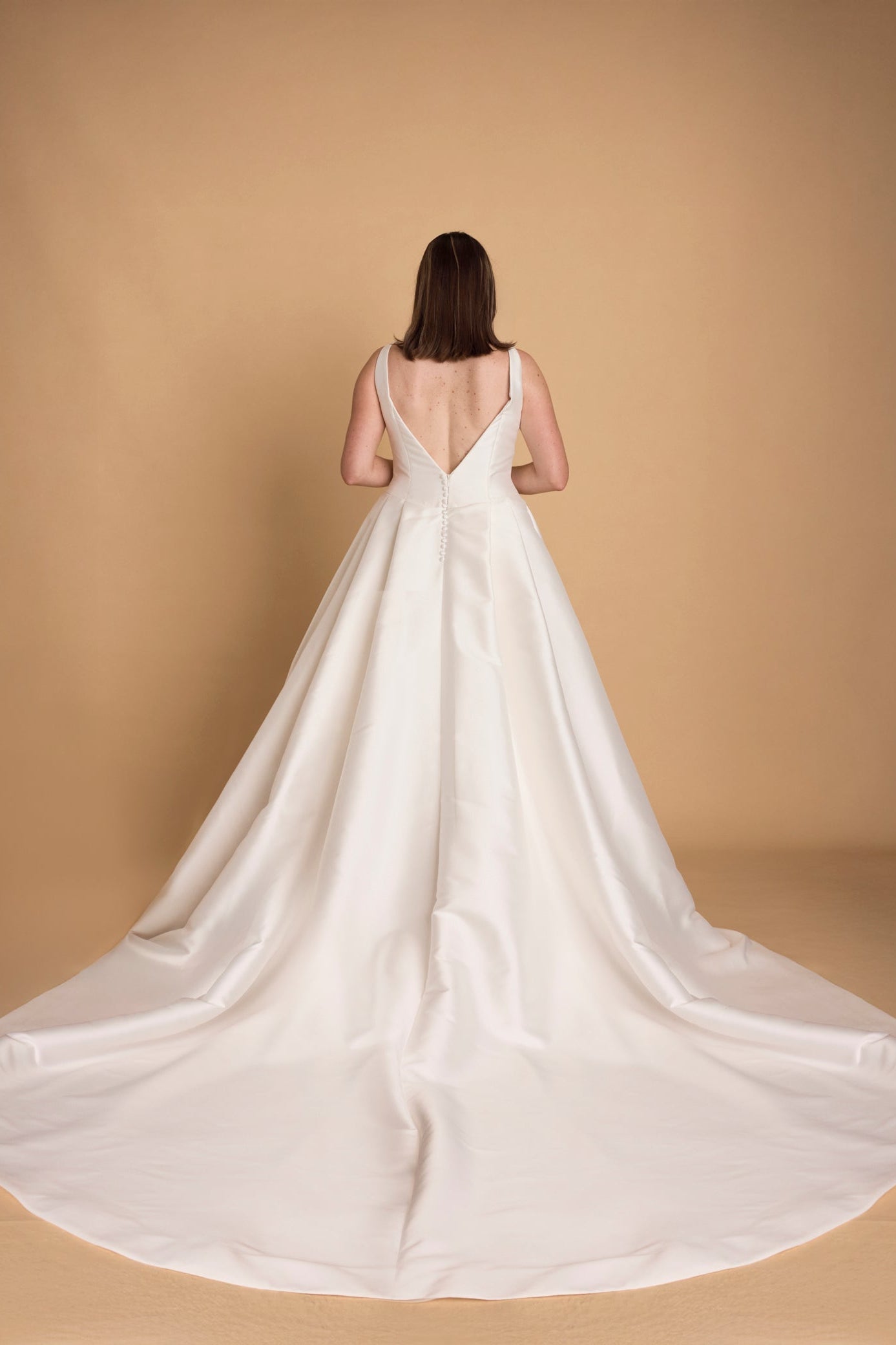 Pronovias Nevado white a-line makido wedding gown