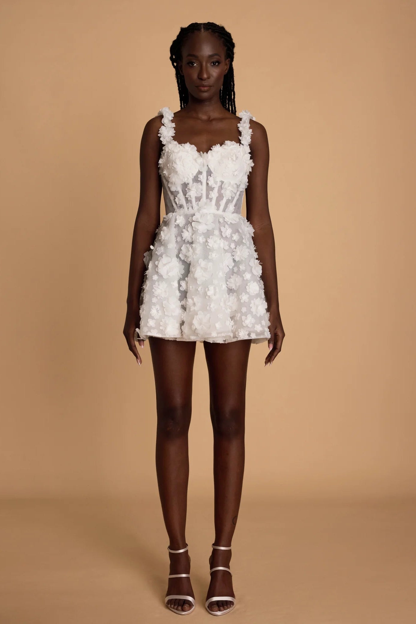 Rosie etienne primrose white floral corset mini dress second look dress hen party dress