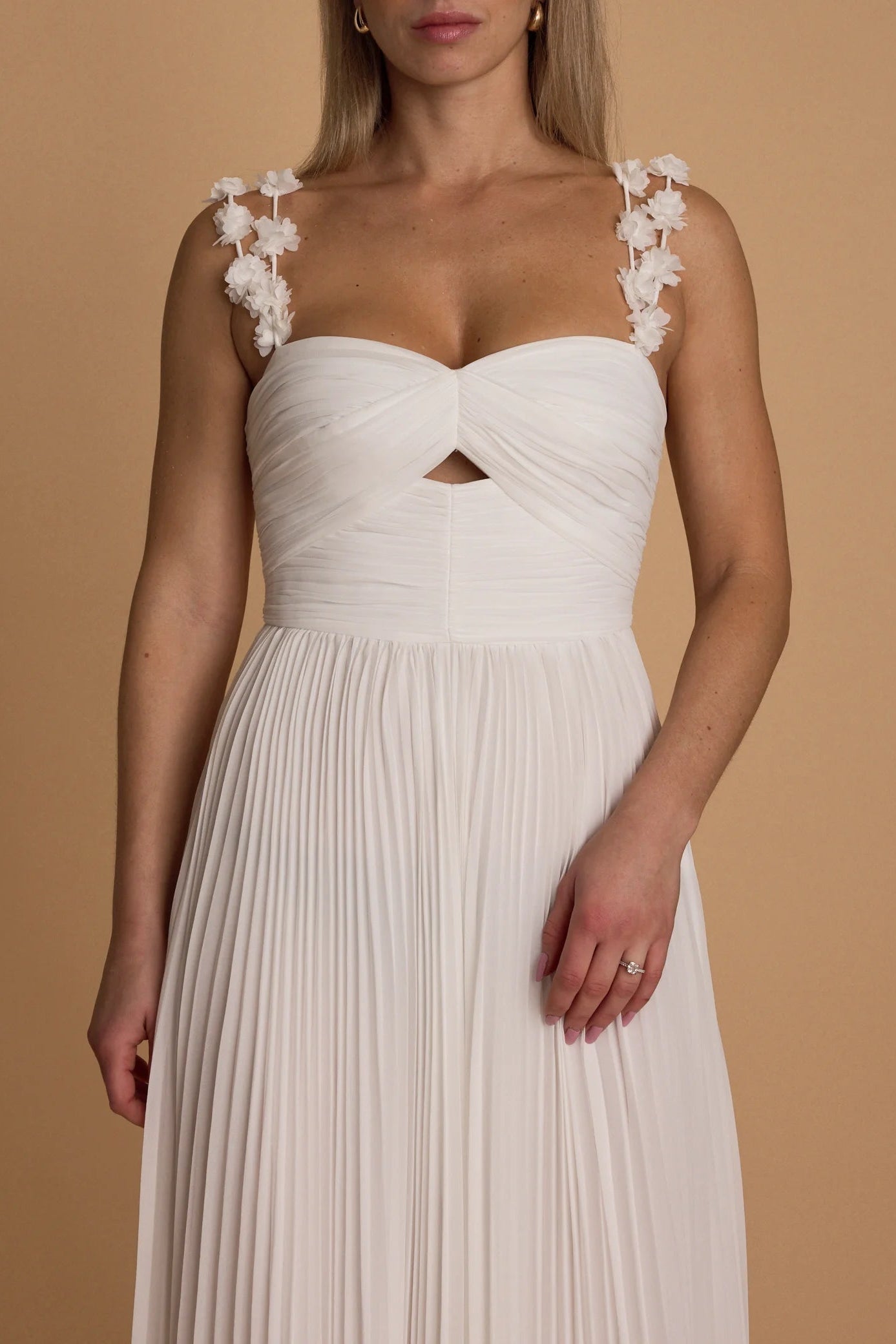 Self_portrait_chiffon_white_pleated_maxi_dress_floral_straps_honeymoon_bridal