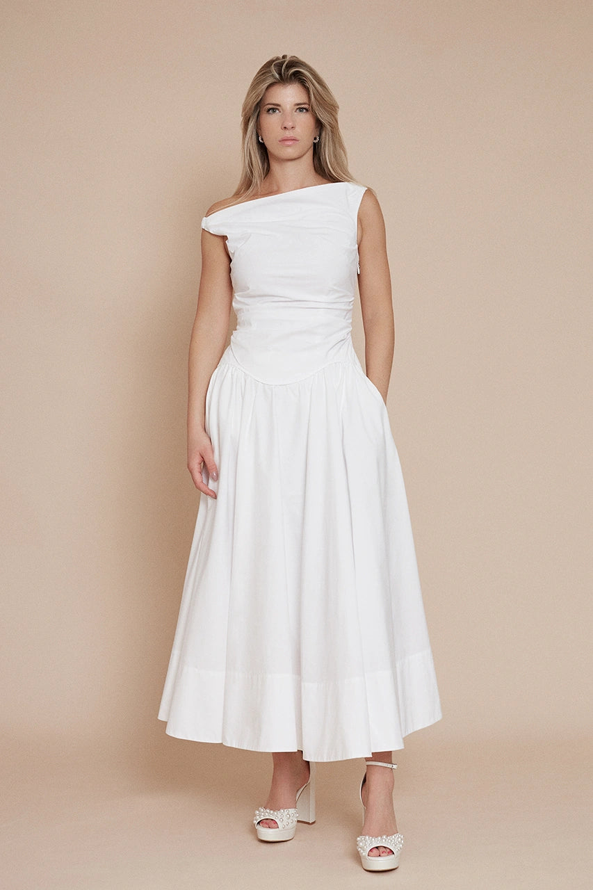 Simkhai Cersei white midi dress Wedding Bridal Hen Engagement Honeymoon