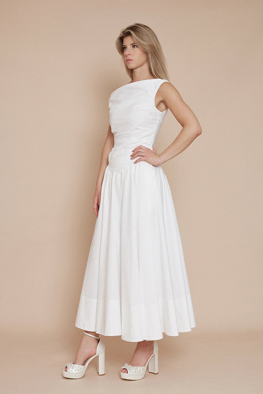 Simkhai Cersei white midi dress Wedding Bridal Hen Engagement Honeymoon