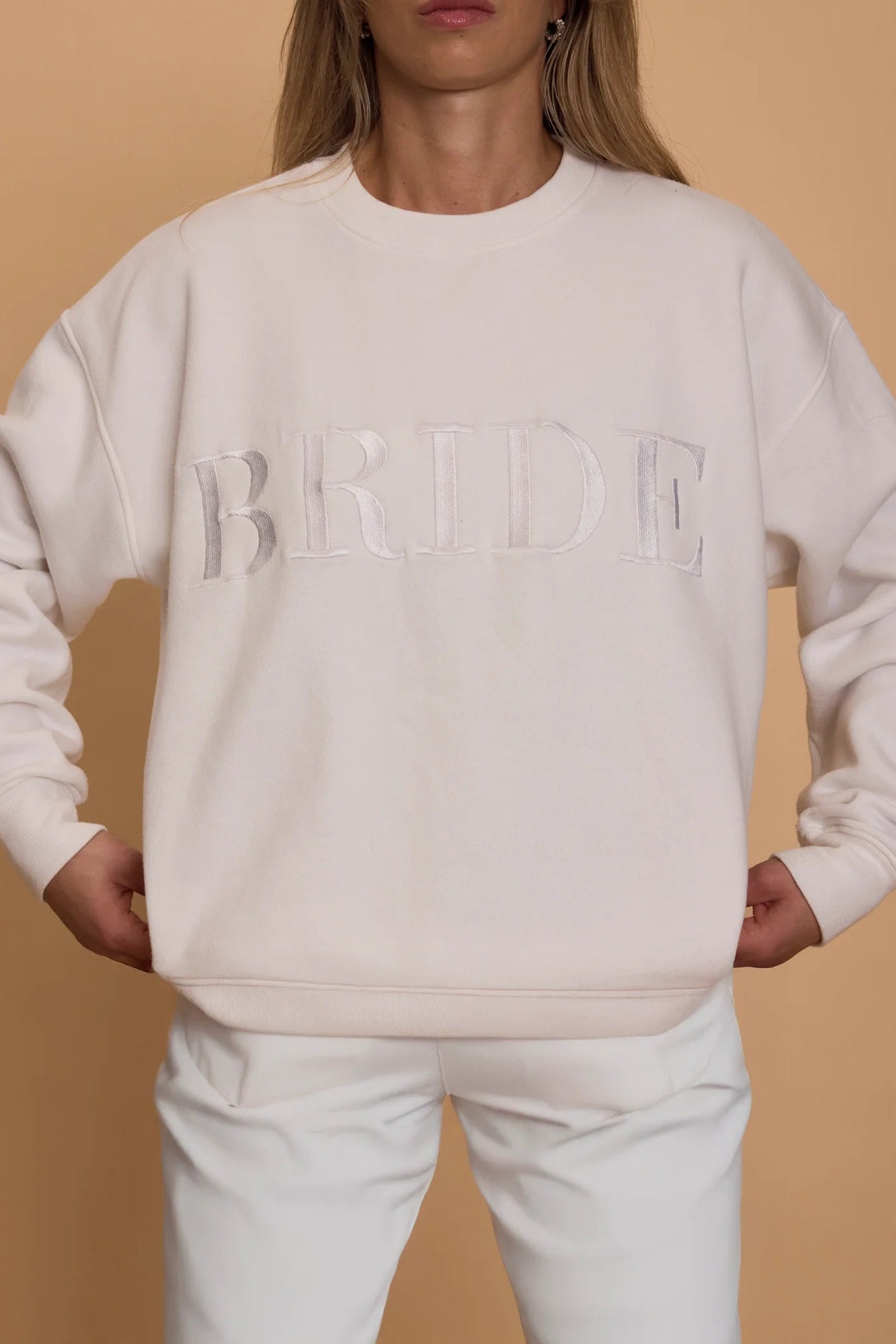 Six Stories Bride white sweatshirt