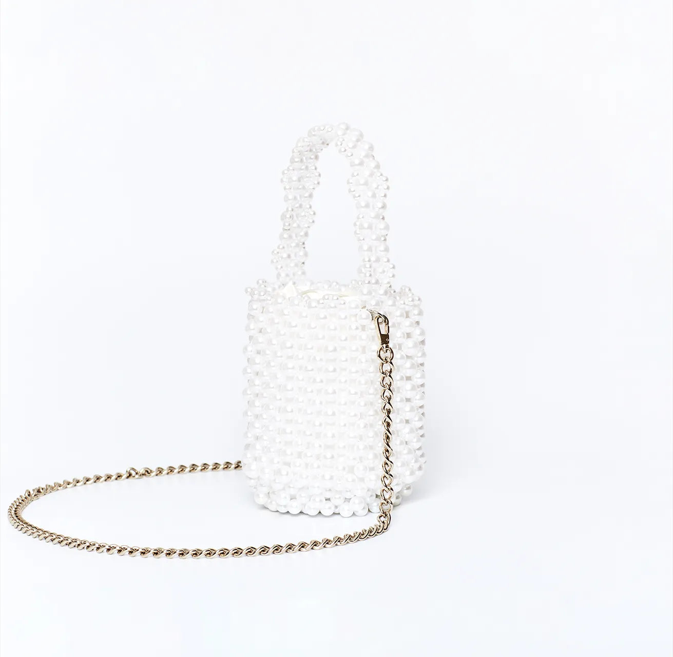 Six Stories White Pearl Bucket Bag Engagement Hen Bride Wedding