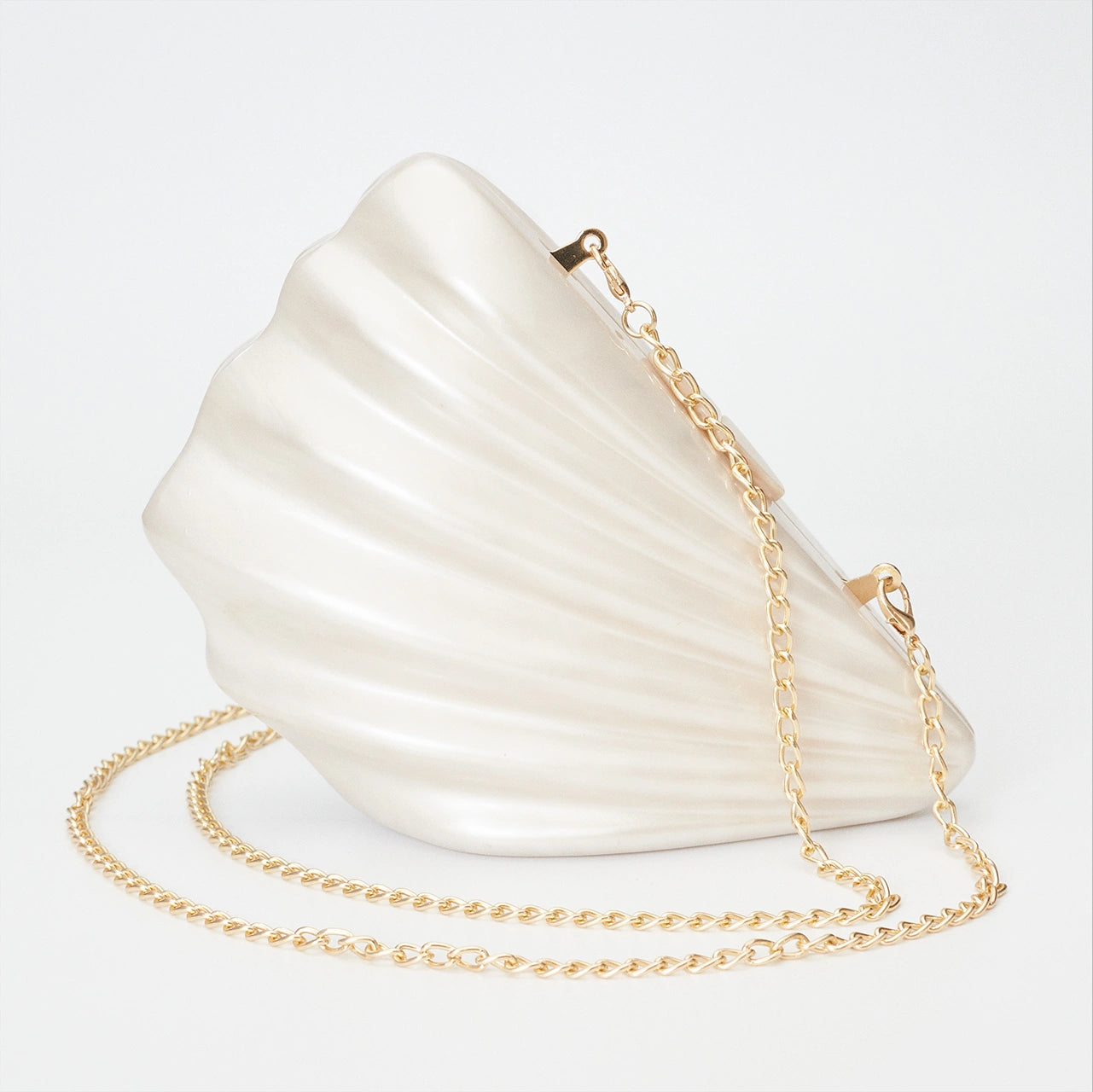 Six Stories Shell clutch Bag Ivory Bridal Hen Wedding