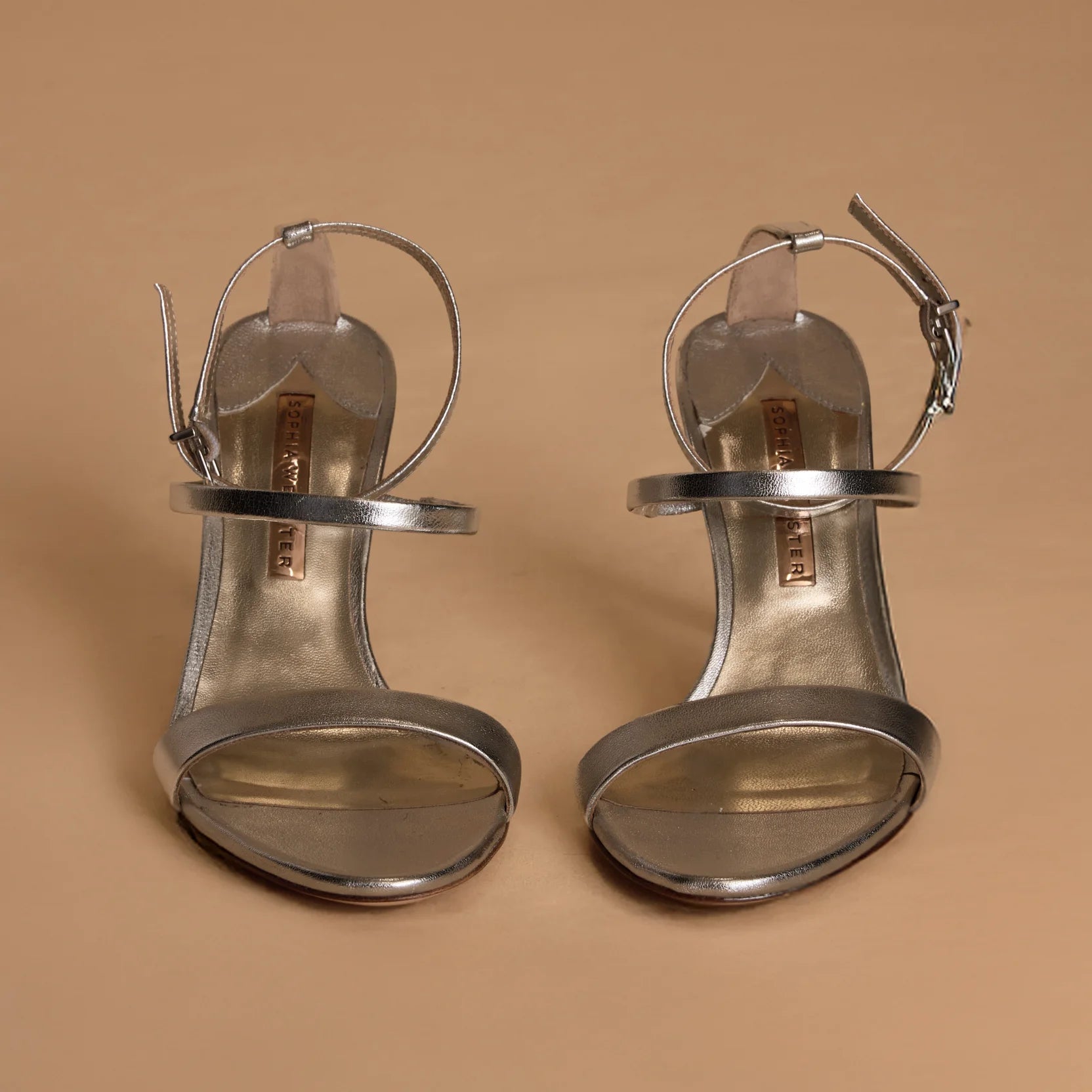 Sofia Webster Rosalind Crystal Mid silver sandal heels hen party heels bridal wifey for lifey