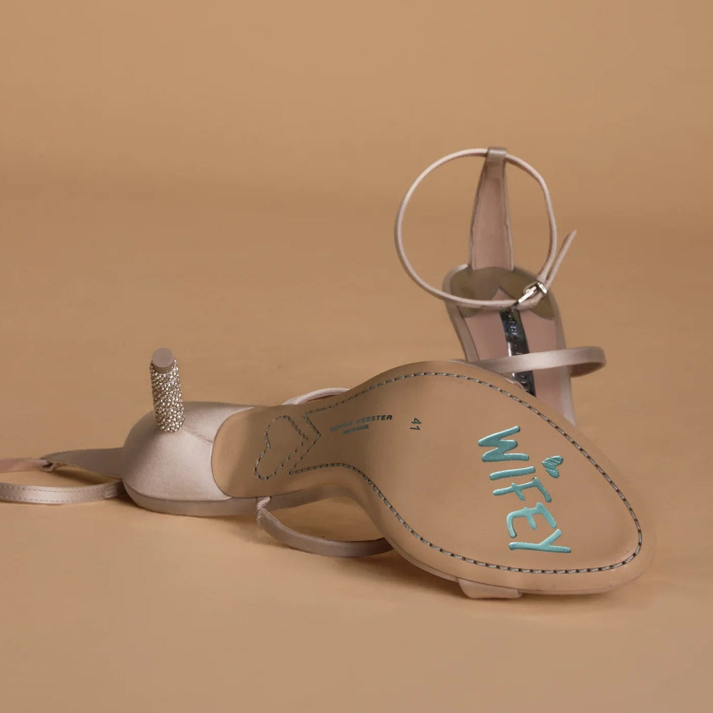 Sofia Webster Rosalind Crystal Mid white sandal heels wedding heels bridal wifey for lifey