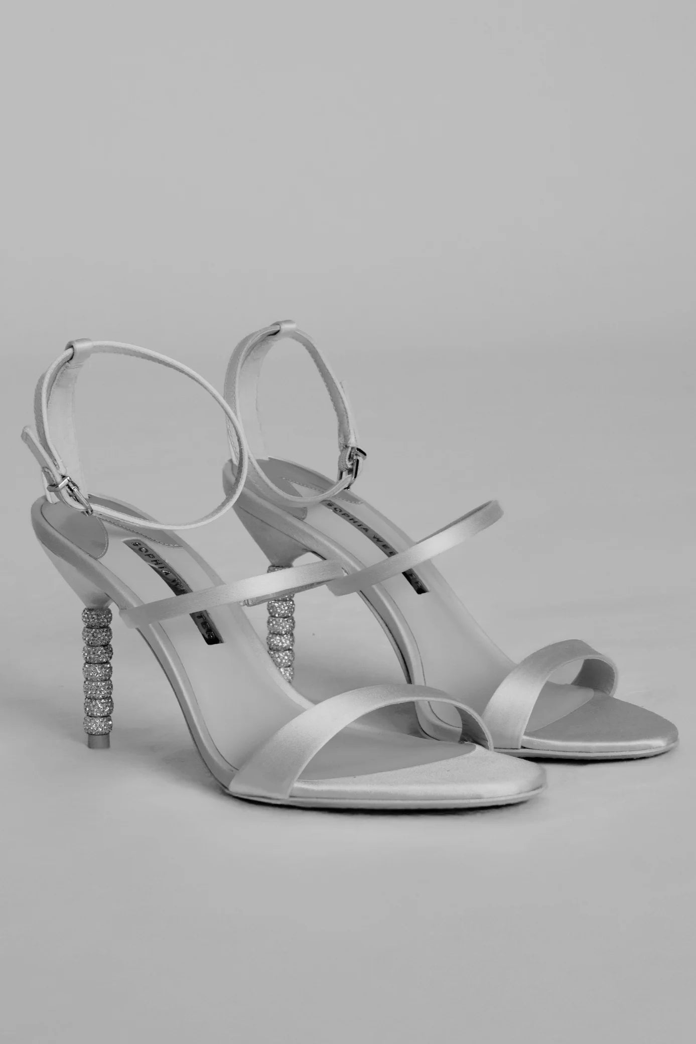 Sophia Webster Rosalind White Crystal Mid Heels