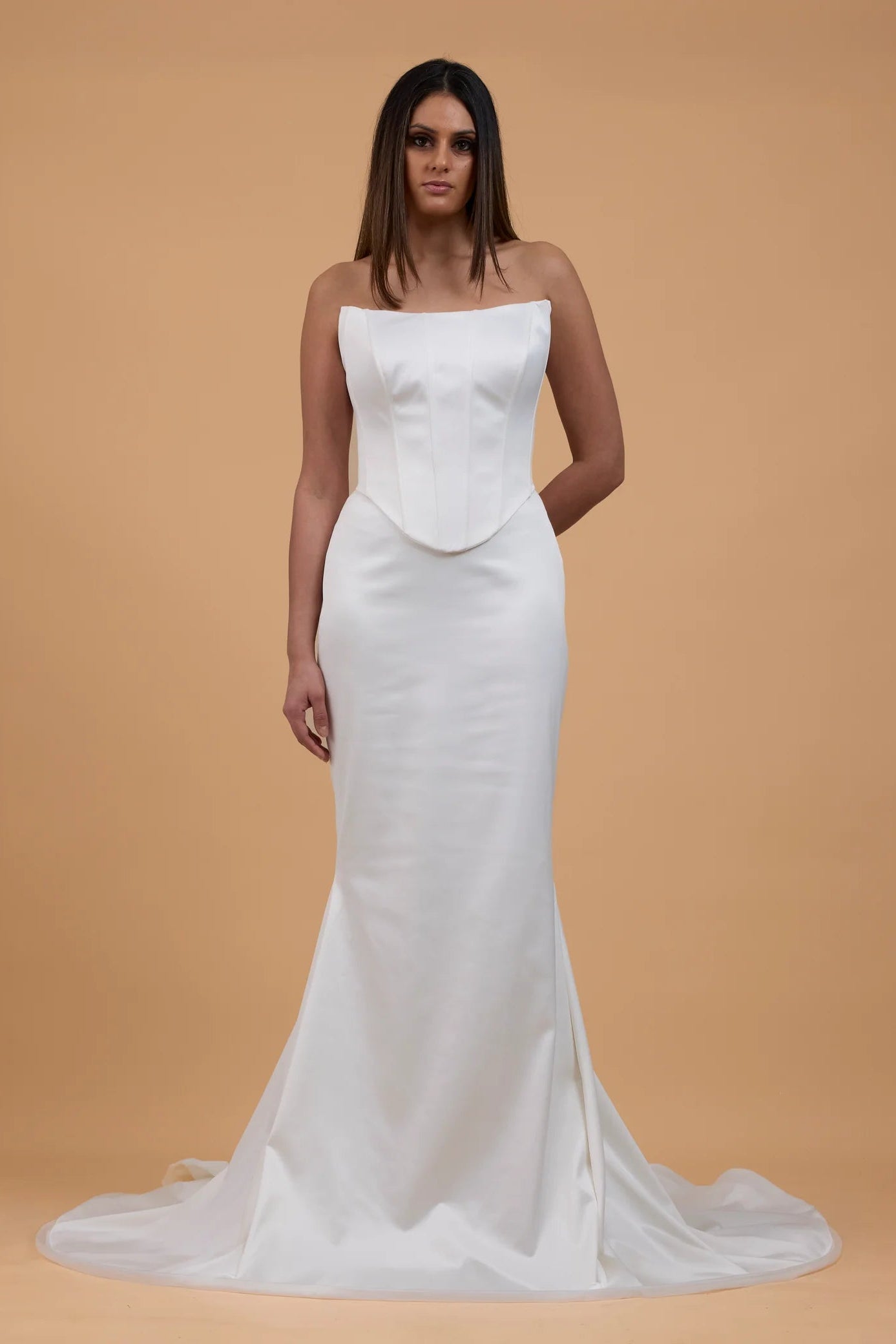 Viero Naomi  ivory two piece, corset & skirt wedding gown, pre-loved wedding gown, second-hand wedding gown, sample sale wedding gown