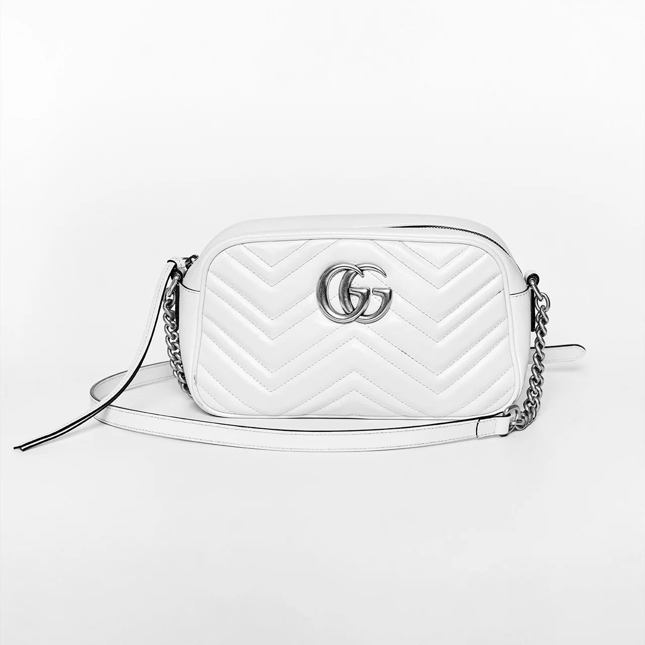 Gucci GG Marmont Small Camera Bag - Cream